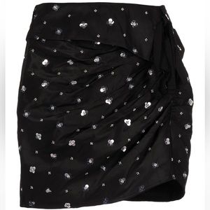Self-Portrait Cluster Sequin Taffeta Mini Skirt NWT